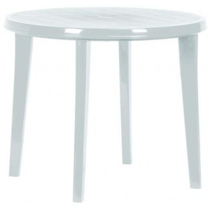 Kerti műanyag asztal LISA 90 cm, fehér