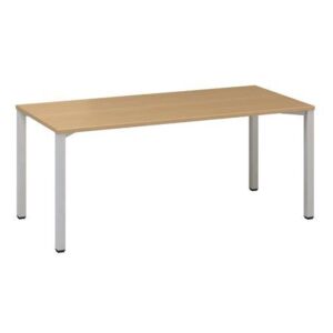 Alfa 420 konferenciaasztal szürke lábazattal, 180 x 80 x 74,2 cm, egyenes kivitel, bükk mintázat