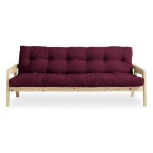 Grab Natural/Bordeaux borvörös variálható kinyitható kanapé - Karup Design