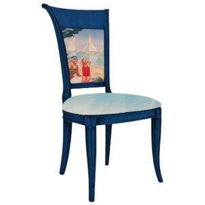 Design egyedi printelt mintás szék, klasszikus stílusú székkerettel