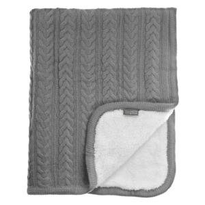 Kötött vastag wellsoft takaró (Cuddly), beton szürke, Vinter&Bloom