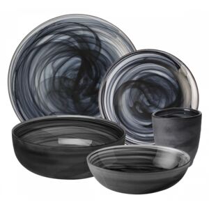 S-art - Üveg készlet fekete homokfúvott 25 db - Elements Glass (w0024)