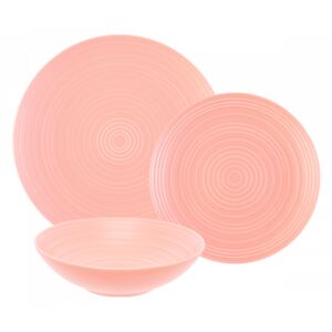 Lunasol - Porcelán készlet halvány rózsaszin matt 18 db - Gaya RGB Spiral (w0022)
