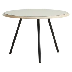 Dohányzóasztal "Sorround", 14 változat - Woud Variáns: Ø 60 cm - laminát, šedý | černé nohy (44 cm)
