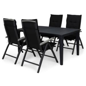 Asztal és szék garnitúra VG4038 Fekete