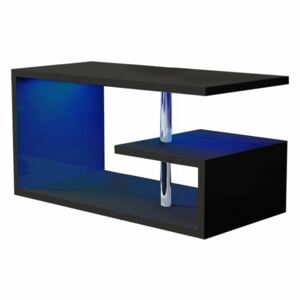 Homeland 100 cm-es fekete dohányzóasztal beépített RGB led világítással RAM-MD240