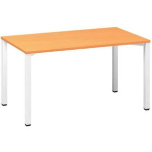 Alfa Office Alfa 200 irodai asztal, 140 x 80 x 74,2 cm, egyenes kivitel, bükk Bavaria mintázat, RAL9010%