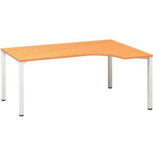 Alfa Office Alfa 200 ergo irodai asztal, 180 x 120 x 74,2 cm, jobbos kivitel, bükk Bavaria mintázat, RAL9010%