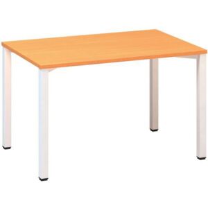 Alfa Office Alfa 200 irodai asztal, 120 x 80 x 74,2 cm, egyenes kivitel, bükk Bavaria mintázat, RAL9010%