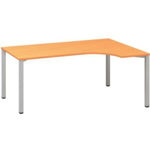 Alfa Office Alfa 200 ergo irodai asztal, 180 x 120 x 74,2 cm, jobbos kivitel, bükk Bavaria mintázat, RAL9022%