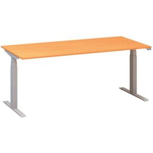 Alfa Office Alfa Up állítható magasságú irodai asztal szürke lábazattal, 180 x 80 x 61,5-127,5 cm, bükk Bavaria mintázat%