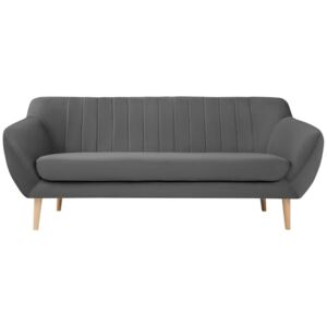 Sardaigne szürke bársony kanapé, 188 cm - Mazzini Sofas