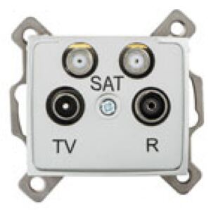 Kanlux Mowion Domo 24868 ezüst Antenna csatlakozó aljzat TV/R/SAT/SAT végzáró