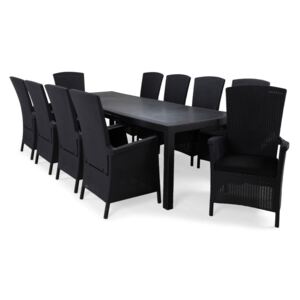 Asztal és szék garnitúra VG6030 Fekete