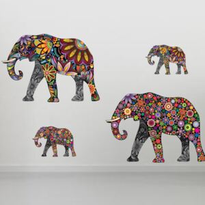 Falmatrica "Színes elefántok" 70x60 cm