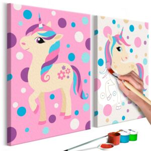 Festés számok szerint Bimago - Unicorns (Pastel Colours) | 33x23 cm