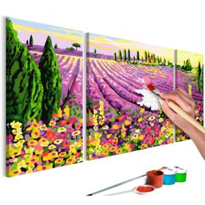 Festés számok szerint Bimago - Lavender Field | 80x50 cm