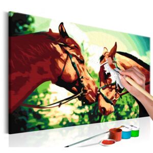 Festés számok szerint Bimago - Two Horses | 60x40 cm