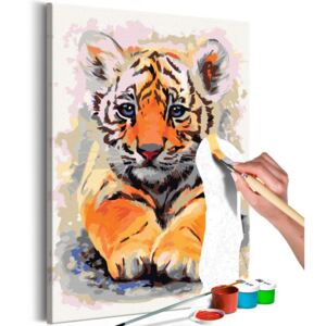 Festés számok szerint Bimago - Baby Tiger | 40x60 cm