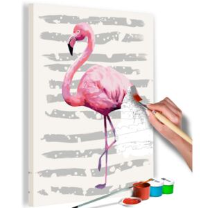 Festés számok szerint Bimago - Beautiful Flamingo | 40x60 cm