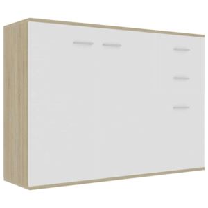 VidaXL fehér-sonoma színű forgácslap tálalószekrény 105 x 30 x 75 cm