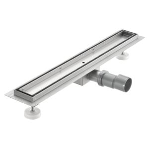 [neu.haus]® Acél összefolyó - modern lefolyó zuhanyzóba - lecsempézhető (90x7cm)