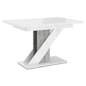 Asztal UC13, Szín: Fényes fehér + beton