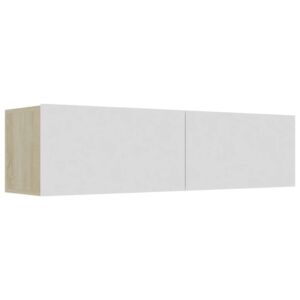 VidaXL fehér-sonomatölgy színű forgácslap TV-szekrény 120 x 30 x 30 cm