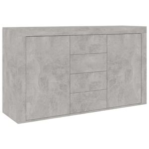 VidaXL betonszürke forgácslap tálalószekrény 120 x 36 x 69 cm