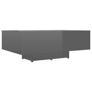 VidaXL magasfényű fekete forgácslap dohányzóasztal 85 x 55 x 31 cm