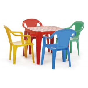 Gyerekasztal székekkel - színes Inlea4Fun