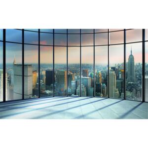 Buvu Fotótapéta: Kilátás New Yorkra az ablakból - 254x368 cm