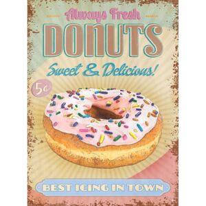 Fémplakát - Always fresh Donuts