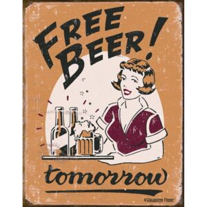 Fémplakát - Free Beer! Tomorrow (girl)
