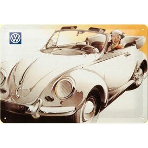 Nostalgic Art Fémtáblák: VW Beetle Cabrio - 20x30 cm