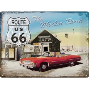 Nostalgic Art Fémtáblák – Route 66 (Red Car)