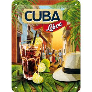 Nostalgic Art Fémplakát: Cuba Libre - 20x15 cm