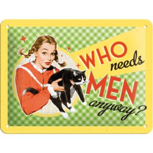 Nostalgic Art Fémplakát – Who Needs Men?