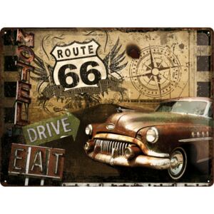 Nostalgic Art Fémtáblák – Route 66 (Drive, Eat)
