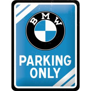 Nostalgic Art Fémplakát – BMW Parking Only (kék)