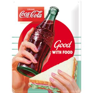 Nostalgic Art Fémplakát - Coca-Cola (Good with Food)
