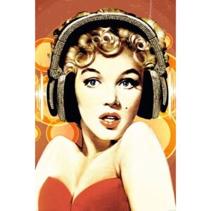 Plakát - Marilyn Monroe (fejhallgató)