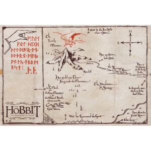 Plakát - Hobit (térkép)