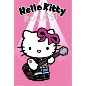 Plakát - Hello Kitty rock