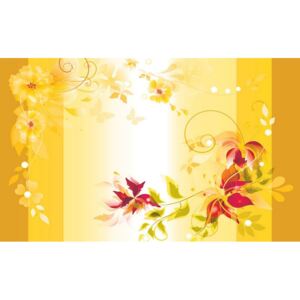 Fotótapéta: Virágabsztrakció (sárga) - 184x254 cm