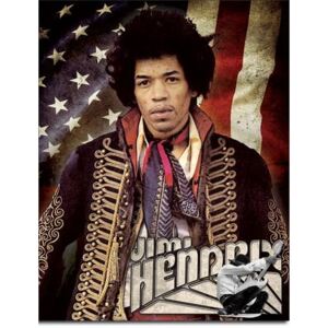 Fémplakát - Jimi Hendrix (zászló)