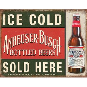 Fémplakát - Ice Cold Anheuser-Busch Sold Here