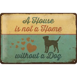 Nostalgic Art Fémtáblák: A House is not a Home Withnout a Dog -