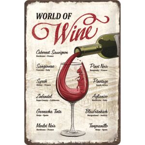 Nostalgic Art Fémtáblák: World of Wine - 30x20 cm