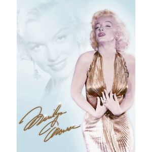 Fémplakát - Marilyn Monroe (Arany ruha)